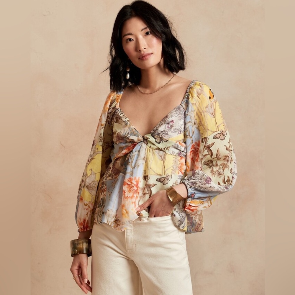 Banana Republic Floral Multicolor Tank Top